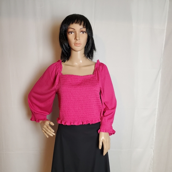 free people brenyce smocked crop top